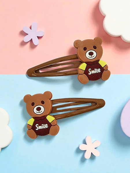 Barrettes avec un ours