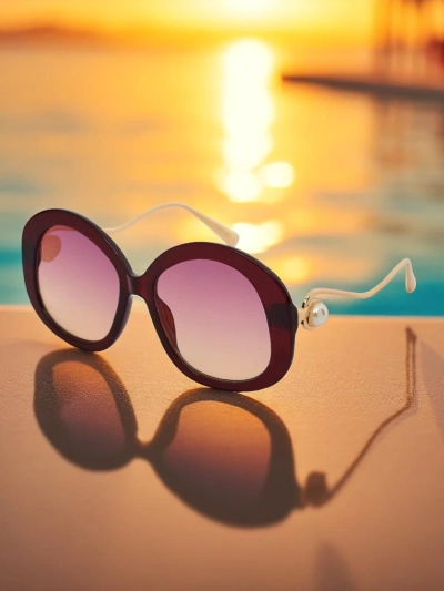 Royalfashion Lunettes de soleil avec branches décoratives Glam Shine