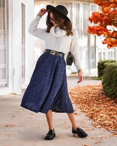 Jupe midi pour femmes Royalfashion