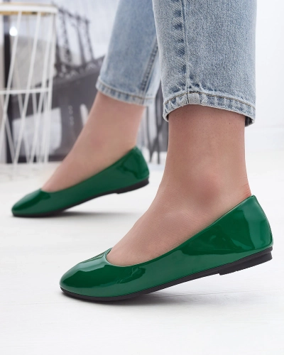 Ballerines laquées vert foncé pour femme Fama - Footwear