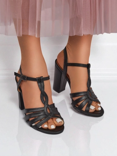 Sandales à talons blocs pour femmes Royalfashion Daffi Élégance