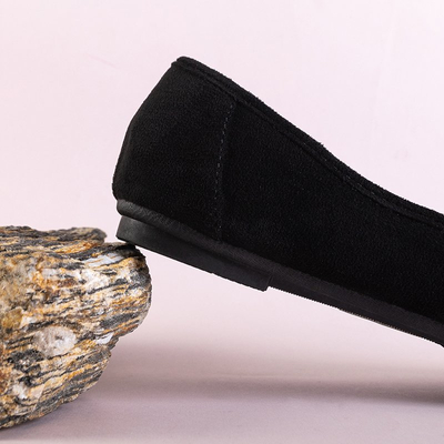 OUTLET Mocassins femme en éco-suède noir à franges Daiane - Footwear