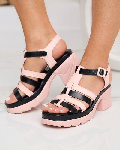 OUTLET Sandales à talons femme roses Agraves - Footwear