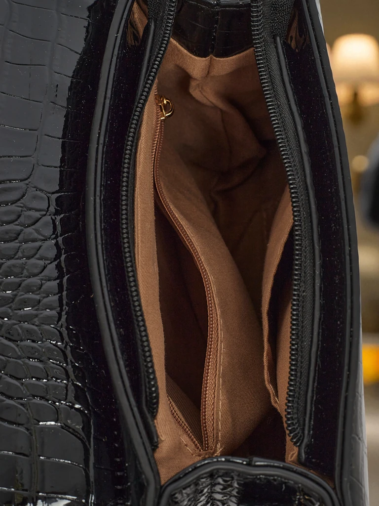 Petit sac à main verni pour femme en cuir écologique Lunaya