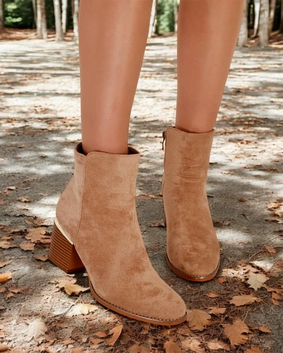 Royalfashion Bottes basses à talon aiguille pour femmes Traestra