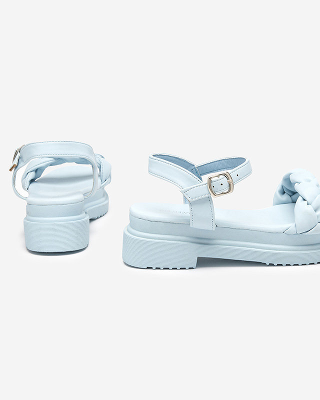 OUTLET Sandales bleu clair pour femme avec ceinture tressée Kafha - Footwear