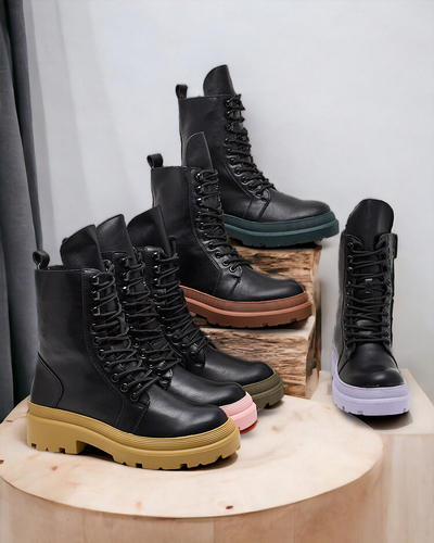 Royalfashion Bottes bagger pour femmes en cuir écologique Vederme