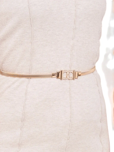 Aurelia Roma – Ceinture fine dorée pour femme en métal avec boucle décorative