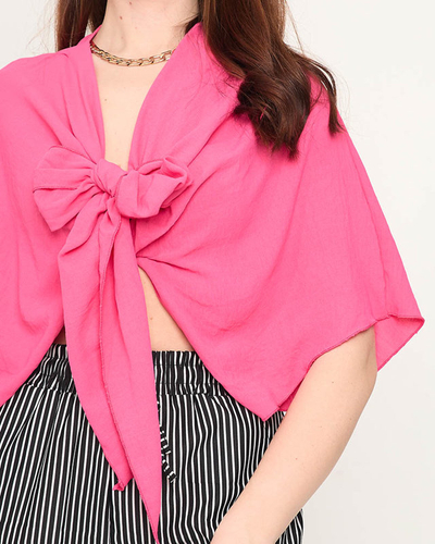 Cape courte femme rose foncé - Vêtements