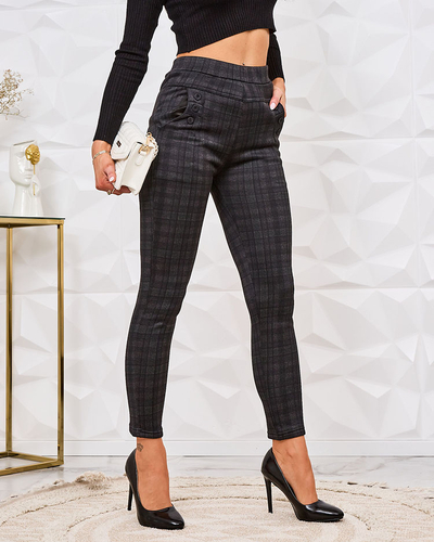 Royalfashion Pantalon teggings à carreaux isolé pour femme