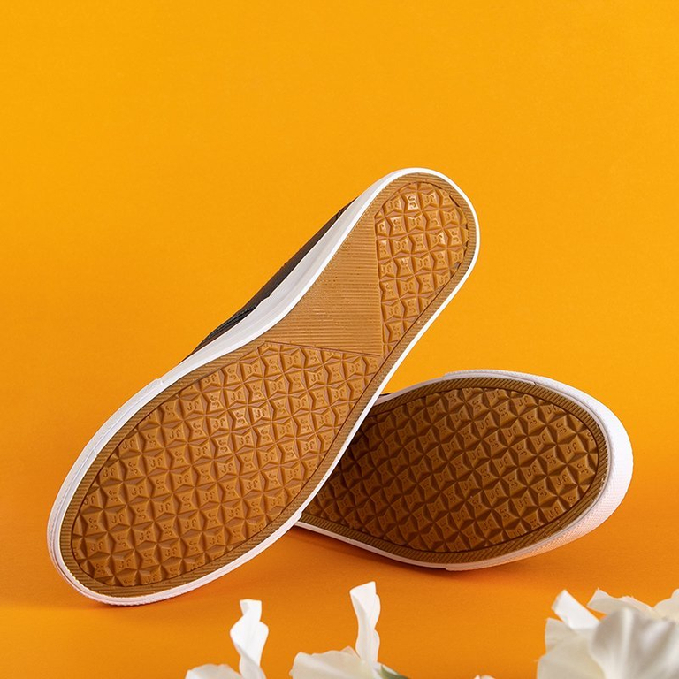 OUTLET Baskets slip femme noires - sur Bonbqu - Footwear