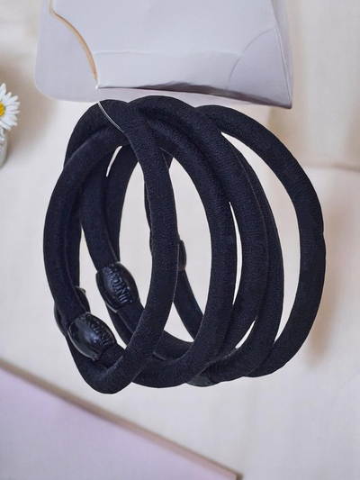 Royalfashion Lot de 5 élastiques noirs Nerov