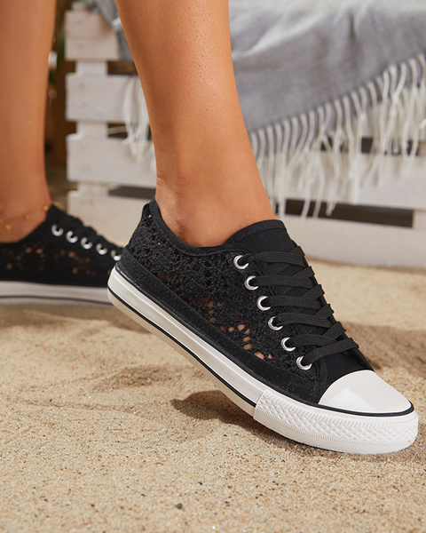 Baskets Tareni noires ajourées pour femme - Footwear