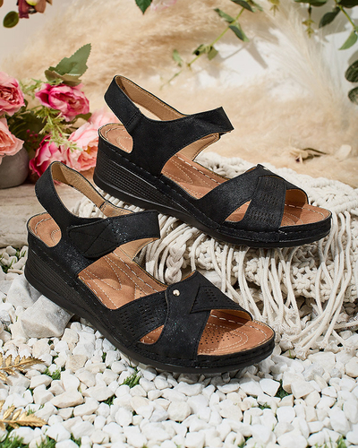Royalfashion Sandales à talons bas Obbiave pour femme