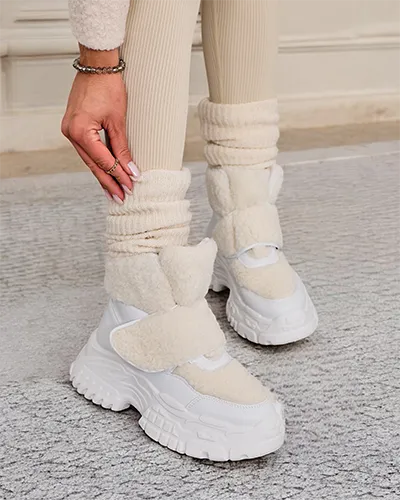 Royalfashion Bottes de neige pour femme avec peau de mouton Segulla