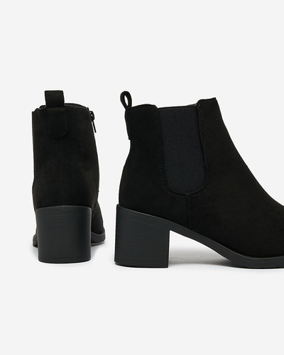 Royalfashion Bottes pour femme en éco-suède noir sur tige Nanhelyna