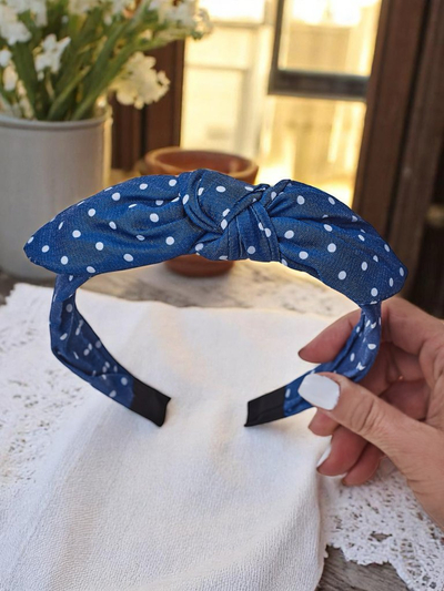 Royalfashion Serre-tête à pois avec nœud Lilka