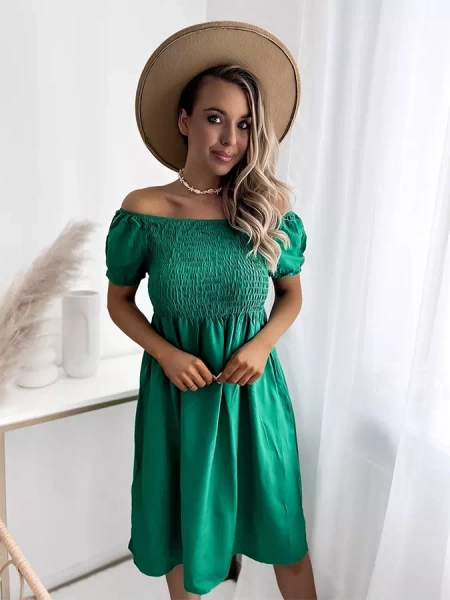 Mini robe verte pour femme a'la hiszpanka- Vêtements