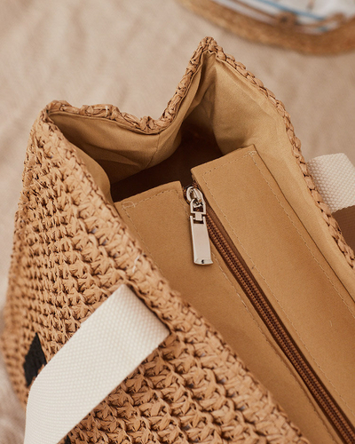 Royalfashion Grand sac à main en paille pour femme