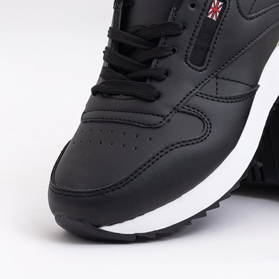 Chaussures de sport noires pour femmes avec empiècements blancs et rouges Sigom- Footwear