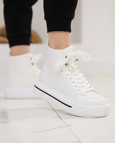 OUTLET Baskets de sport femme blanches Asmako- Footwear