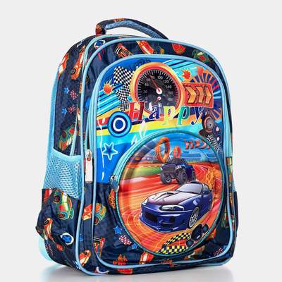 Sac à dos d'école avec voitures, bleu marine - Accessoires