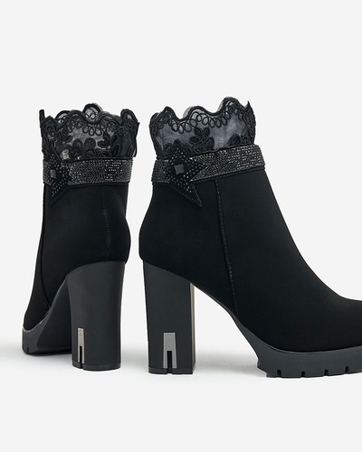 Royalfashion Bottes stiletto décorées Leroleda pour femme