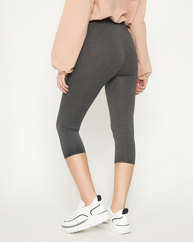 Legging femme 3/4 gris foncé - Vêtements