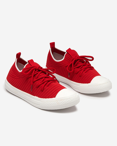 OUTLET Baskets côtelées rouges femme Manfer- Footwear