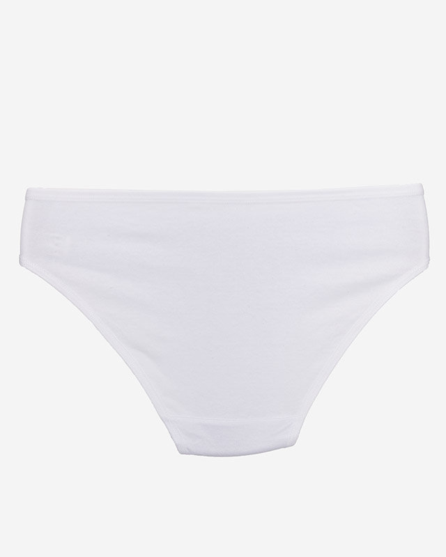 Culotte femme en coton type en blanc- Sous-vêtements