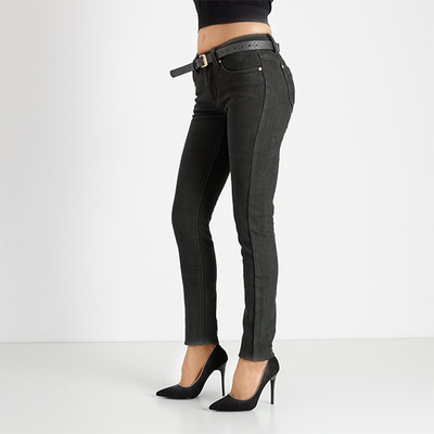 Pantalon en velours côtelé gris pour femme - Vêtements