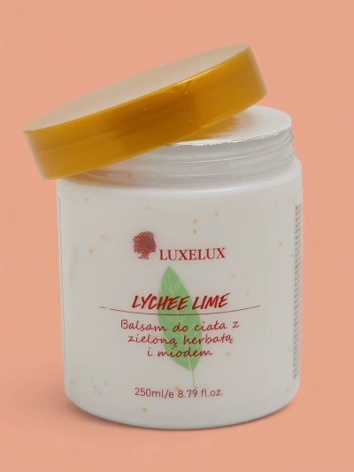 Luxelux LYCHEE LIME Baume corps avec thé vert et miel 250 ml