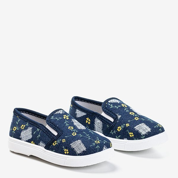 Slip-on bleu marine pour enfants Inga - Footwear