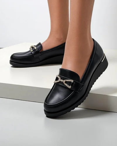 Mocassins Royalfashion pour femmes sur un petit talon Leffo