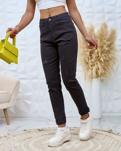 Royalfashion Pantalon jean mom pour femme
