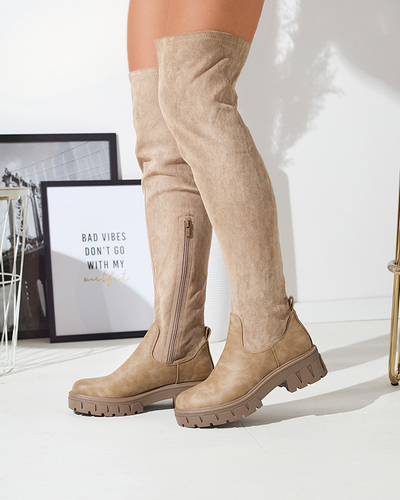 Cuissardes kaki pour femmes Liki - Footwear