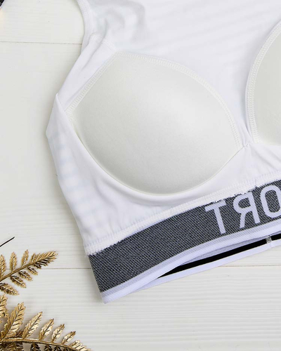 Royalfashion Soutien-gorge de sport rayé pour femme
