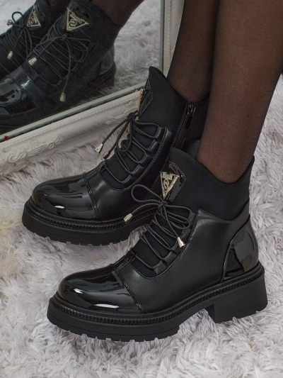 Bottines à lacets pour femmes Elisse en cuir écologique