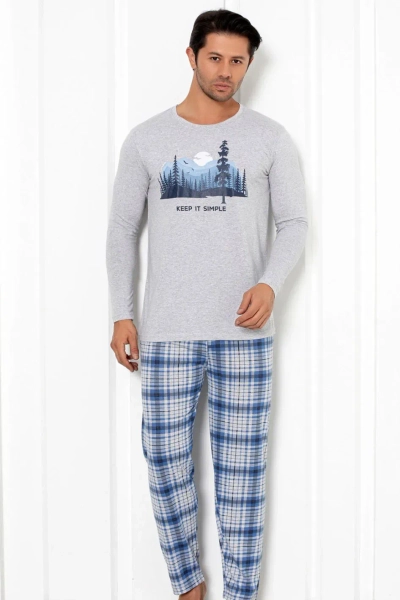 Pyjama en coton pour homme Royalfashion à carreaux