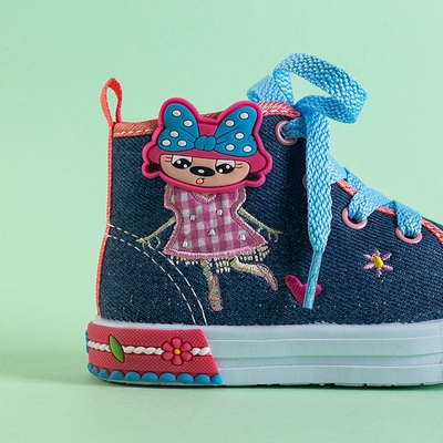 OUTLET Baskets bleu marine pour enfants avec décorations Nizat - Chaussures