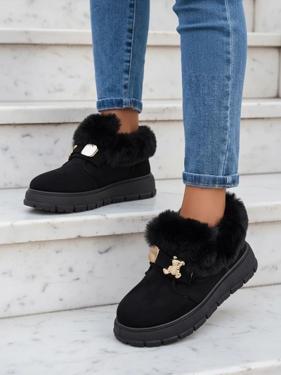Royalfashion Bottes courtes pour femmes a'la bottes de neige Dobis