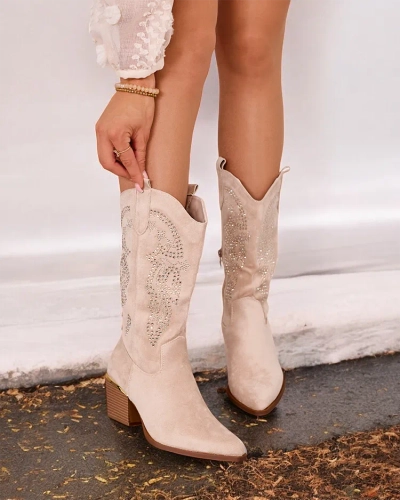 Royalfashion Femmes Kellib Heeled Cowboy Boots