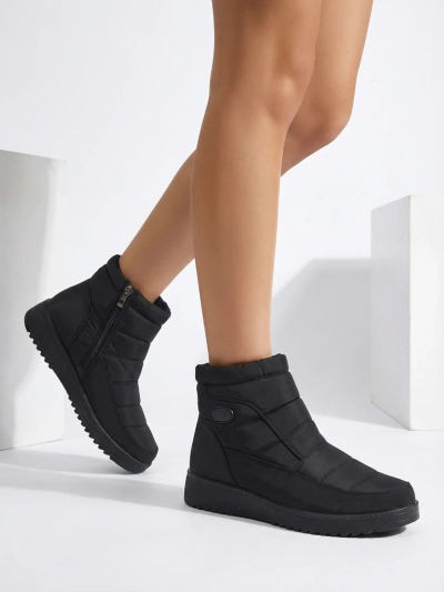 Bottines pour Femmes Athena Noires en Tissu pour l'Automne et l'Hiver