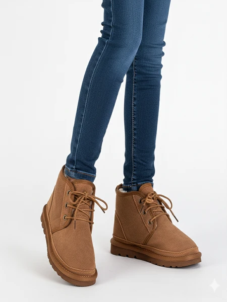 Bottines Enfant Venus Camel Cuir Confortables pour l'Automne