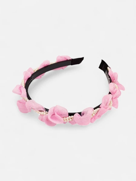 Royalfashion Bandeau pour cheveux avec froncement et perles