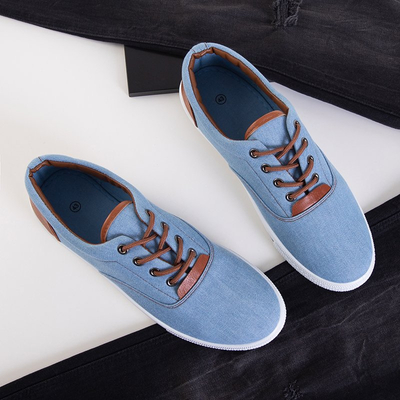 Baskets homme Gromad en denim bleues - Chaussures
