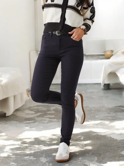 Royalfashion Jean skinny en coton pour femmes