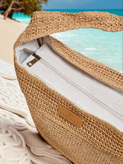 Royalfashion Grand sac en paille pour femme Marella Natura