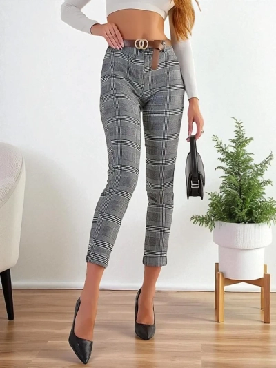 Royalfashion Pantalon en tissu pour femme
