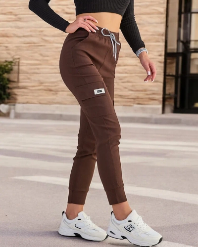 Royalfashion Pantalon de combat femme en tissu coton